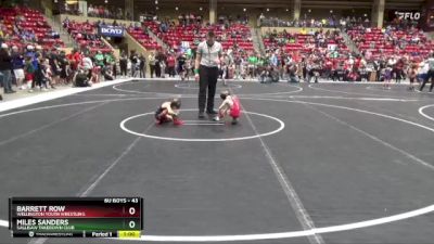 43 lbs Champ. Round 2 - Miles Sanders, Sallisaw Takedown Club vs Barrett Row, Wellington Youth Wrestling