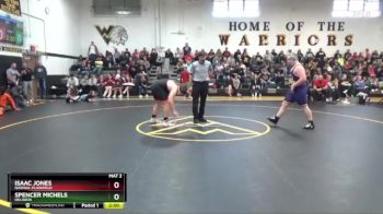 285 lbs 5th Place Match - Isaac Jones, Nashua-Plainfield vs Spencer Michels, Oelwein