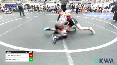 83 lbs Quarterfinal - Cole Richardson, Barnsdall Youth Wrestling vs Mason McDaniel, Chickasha Youth Wrestling