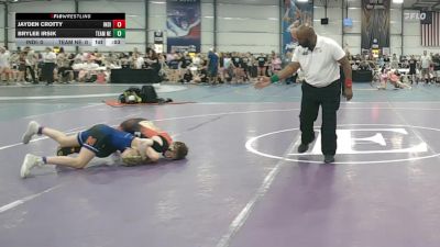 100 lbs Rr Rnd 1 - Jayden Crotty, Indiana Outlaws Purple vs BryLee Irsik, Team Nebraska