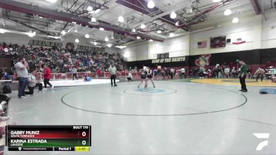 145 lbs Champ. Round 1 - Gabby Muniz, South Torrance vs Karina Estrada, Lakeside