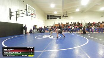150 lbs Champ. Round 1 - Ben Flores, Santa Ynez vs Nathaniel Carrillo, Golden Valley
