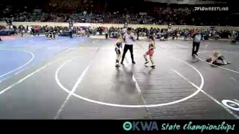 85 lbs Round Of 16 - Yamileth Trinidad, Verdigris Youth Wrestling vs Emmie Evans, El Reno Little League Wrestling