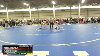 100 lbs Cons. Round 3 - Alex Rasmussen, Teton Middle School vs Robby Amoureux, Riverglen Jr. High