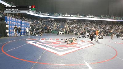 7A 150 lbs Cons. Round 1 - Gavin Hart, Cuthbertson High School vs Derek Mason, Cardinal Gibbons