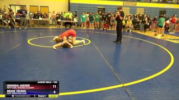 130 lbs Round 2 - Amanda Jaeger, Next Level Training Academy vs Reese Vehige, Hays Wrestling Club