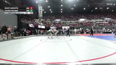 170 lbs Cons. Round 2 - Calder Vollmer, Tongue River Wrestling Club vs Brady Garoutte, Moorcroft Mat Masters