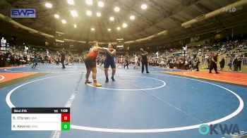 200 lbs Semifinal - Sydney O'brien, HURRICANE WRESTLING ACADEMY vs Kaleah Kearns, Honey Badgers Wrestling Club