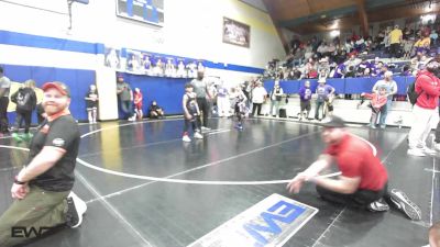 70 lbs Final - Leon Sanchez, Owasso Takedown Club vs Clayton Merrell, Mannford Pirate Youth Wrestling