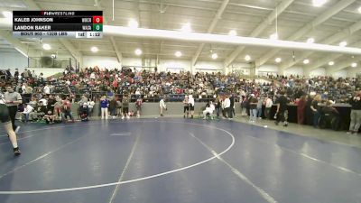 132B lbs Cons. Sub-quarters - Kaleb Johnson, Woods Cross vs Landon Baker, Wasatch