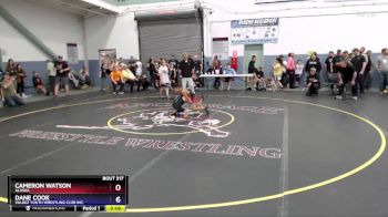 77 lbs Cons. Round 3 - Cameron Watson, Alaska vs Dane Cook, Valdez Youth Wrestling Club Inc.