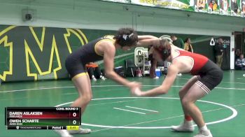 132 lbs Cons. Round 3 - Daren Aslaksen, Firelands vs Owen Scharte, Avon Ohio