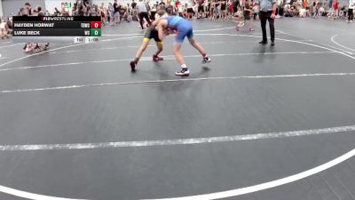 84 lbs Round 4 (6 Team) - Luke Beck, Wrecking Crew vs Hayden Horwat, TDWC