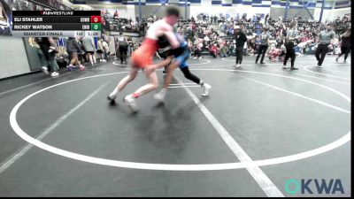 132 lbs Quarterfinal - Eli Stahler, Cowboy Wrestling Club vs Rickey Watson, Enid Junior High