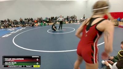 110 lbs Semifinal - Taylee Williamson, Chadron Girls vs Azlyn Silva, Cheyenne East