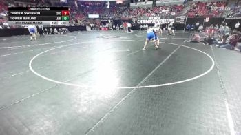 D2-190 lbs 5th Place Match - Owen Burling, Lake Mills vs Brock Swenson, Saint Croix Central