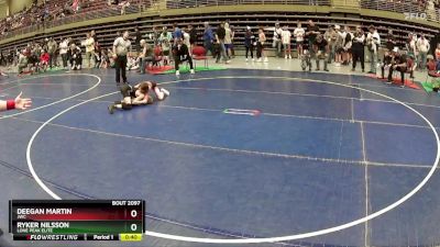 81-87 lbs Cons. Round 3 - Ryker Nilsson, Lone Peak Elite vs Deegan Martin, JWC