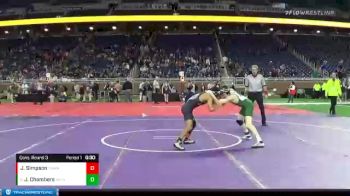 D3-112 lbs Cons. Round 3 - Jack Chambers, Williamston vs Jordan Simpson, Dowagiac