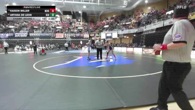 115 lbs Champ. Round 1 - Kaison Miller, Norton Community HS vs Aryana De Leon, Riley County Hs