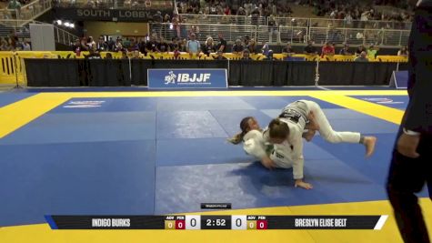 Breslyn Elise Belt vs Indigo Burks 2025 Pan Kids Jiu-Jitsu IBJJF Championship