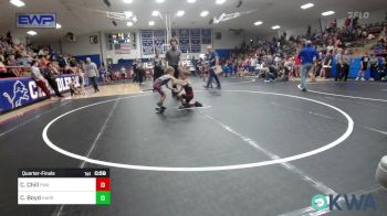 52 lbs Quarterfinal - Chance Chill, Perry Wrestling Academy vs Caleb Boyd, Harrah Little League Wrestling