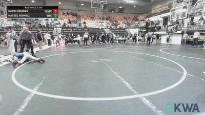 70-75 lbs Rr Rnd 2 - Kapri Bruens, Carl Albert vs Hayzel Howell, Henryetta Knights Wrestling Club