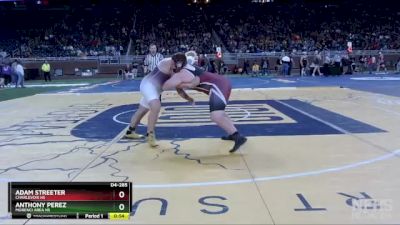 D4-285 lbs Cons. Round 1 - Anthony Perez, Morenci Area HS vs Adam Streeter, Charlevoix HS