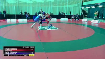 72 kg Round 1 - Haley Florell, Lakehead WC vs Faith Telford, London-Western WC