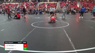 100 lbs Cons. Round 2 - Karson Monaco, Nebraska Wrestling Academy vs Cooper Wogomon, Con-Kids Wrestling Club