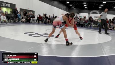 112 lbs Quarterfinals (8 Team) - Alyis Brown, Rebellion vs Nathan Fenner, Revival