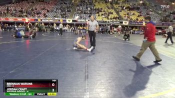 149 lbs 2nd Wrestleback (16 Team) - Jordan Craft, Wisconsin-Parkside vs Brennan Watkins, King