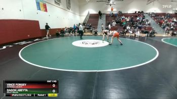157 lbs Cons. Round 5 - Dagon Abeyta, Kelly Walsh vs Vince Forgey, Natrona County