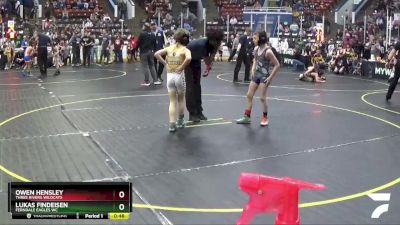 67 lbs Cons. Round 3 - Lukas Findeisen, Ferndale Eagles WC vs Owen Hensley, Three Rivers Wildcats