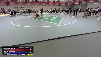 110 lbs Champ. Round 1 - Kendra Ryan, North Central (IL) vs Julia Snyder, Rochester