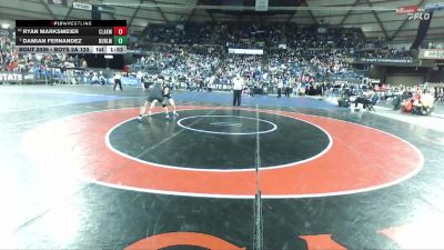 Boys 2A 120 lbs Champ. Round 1 - Damian Fernandez, Burlington-Edison vs Ryan Marksmeier, Clarkston