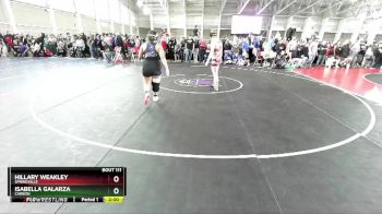 170 lbs Champ. Round 1 - Isabella Galarza, Carbon vs Hillary Weakley, Springville
