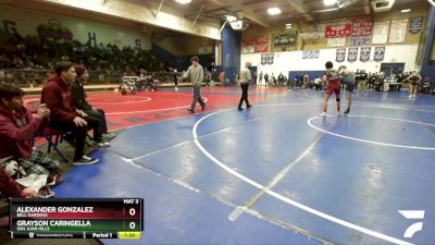 106 lbs Champ. Round 1 - Alexander Gonzalez, Bell Gardens vs Grayson Caringella, San Juan Hills