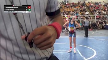 82 lbs Round 3 - Kylie Ross, OHTC vs Arianna Porter, Columbia