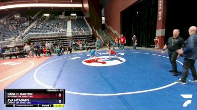 57 lbs 5th Place Match - Paislee Barton, Riverton USA Wrestling vs Eva McAdams, Lander USA Wrestling