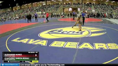 97 lbs Cons. Round 3 - Alexander Nunez, Dallas Mat Club vs D`Anthony Garcia Rosales, Viking Wrestling