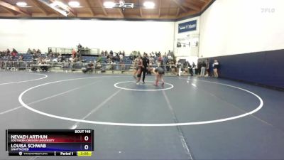 124 lbs Round 3 - Nevaeh Arthun, Southern Oregon University vs Louisa Schwab, Unattached