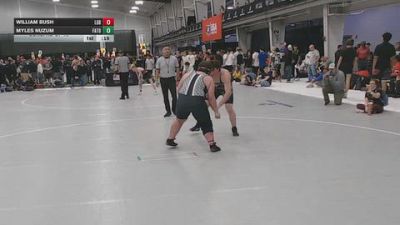 285 lbs Cons. Rd Of 16 - Myles Nuzum, Father Tolton vs William Bush, Lake Gibson Braves
