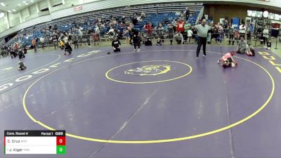 10U Boys - 49 lbs Cons. Round 4 - Caiden Cruz, Arizona vs Jordan Kiger, Yorktown Wrestling Club