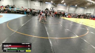 157 lbs Cons. Round 2 - Weston Johnson, Fowler vs Allen Mix, University