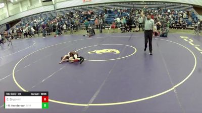 10U Boys - 49 lbs Champ. Round 2 - Caiden Cruz, Arizona vs Ryker Henderson, Top Of The Rock Wrestling Club