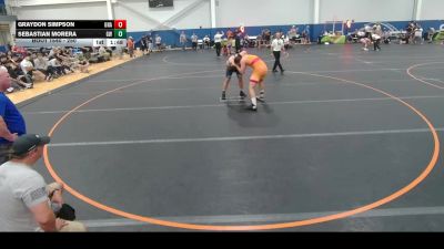 250 lbs Cons. Round 3 - Sebastian Morera, Gladiator Wrestling vs Graydon Simpson, Unattached
