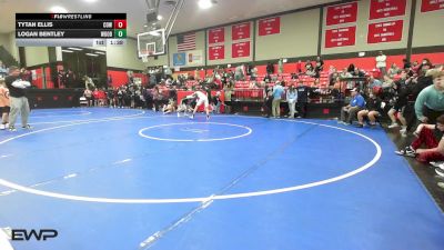 132 lbs Quarterfinal - Tytan Ellis, Coweta vs Logan Bentley, Woodland Boys