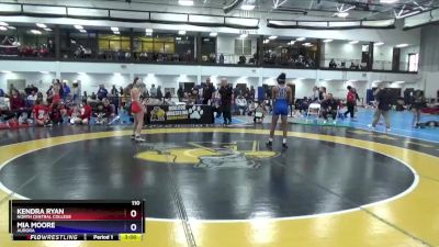 110 lbs Semifinal - Mia Moore, Aurora vs Kendra Ryan, North Central College