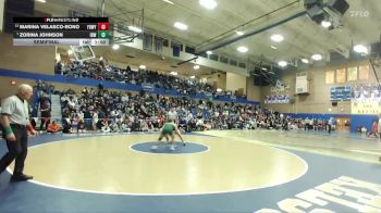 130lbs Semifinal - Zorina Johnson, Ida B. Wells (Girls) vs Marina Velasco-Bono, Federal Way (Girls)