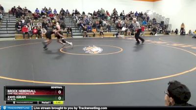 J-4 lbs Semifinal - Brock Nebergall, Lone Tree Wrestling Club vs Zayd Igram, DC Elite